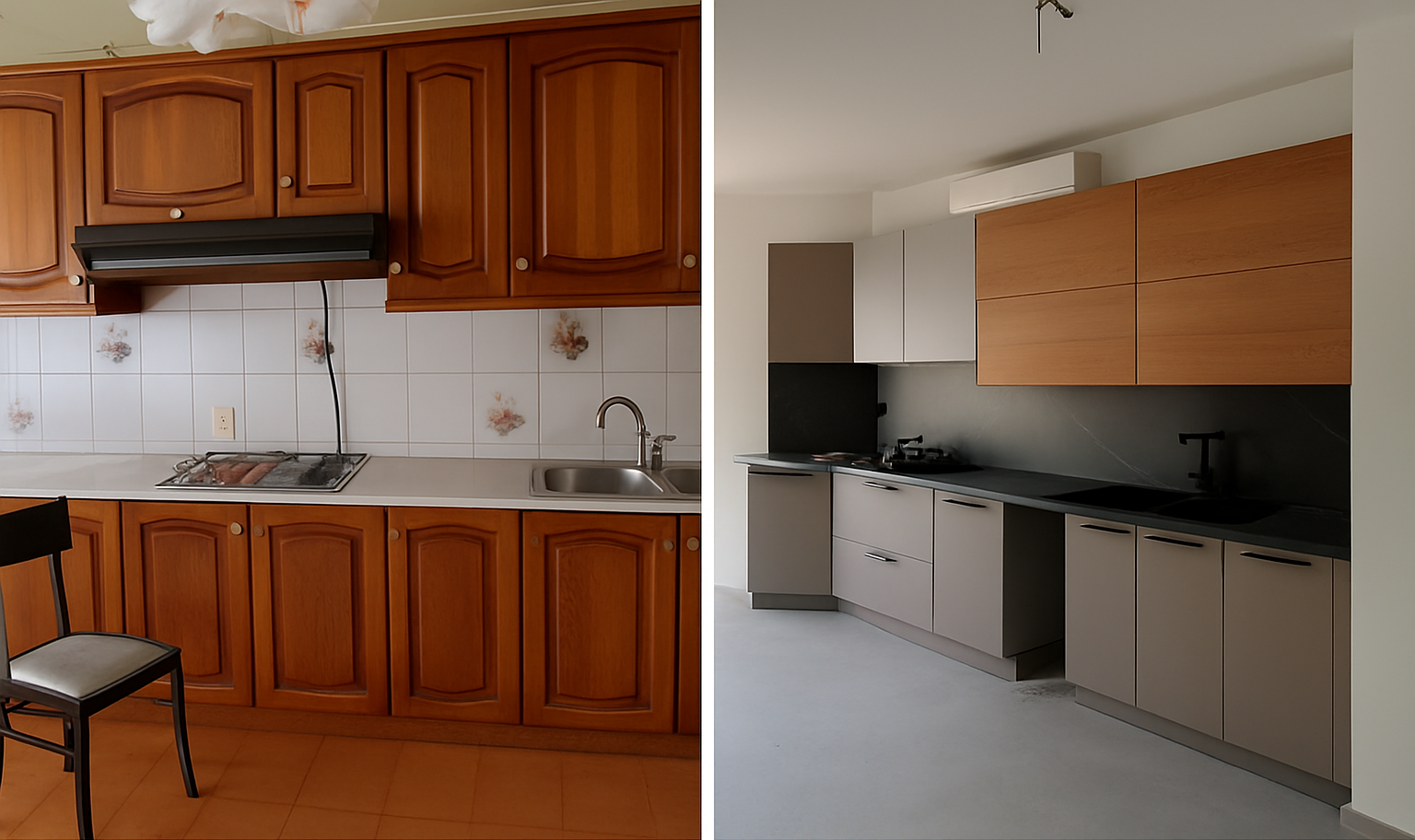 Toronto kitchen renovation before and after-modern remodel and upgrade transformation