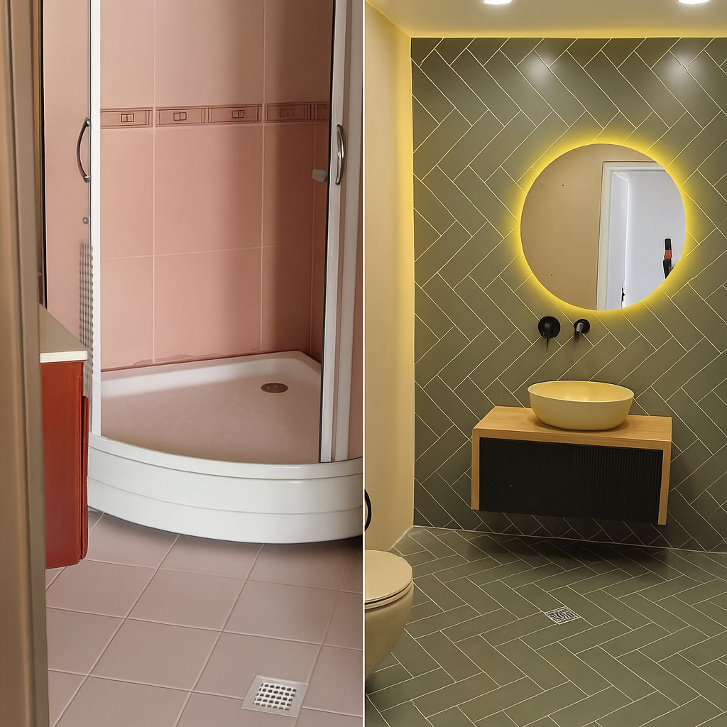 Bathroom renovation before and after-Vancouver home improvement and design upgrade